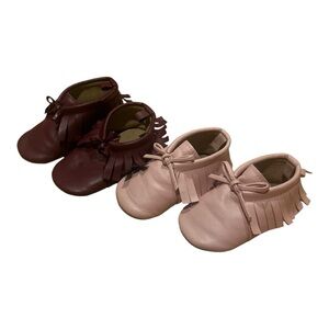 2 pairs- Old Navy  Moccasins - Wine and Pink
